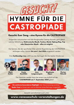 Poster: Aufruf zur CASTROPIADE Hymne
